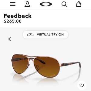 Oakley Feedback Aviator Sunglasses Gold Frame - Frame ONLY